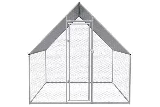 Outdoor Chicken Cage Galvanised Steel - 2m x 2m x 1.92 m