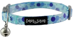 Dan & Sam  Adjustable Polyester Webbing Collar  Dazzling Dots