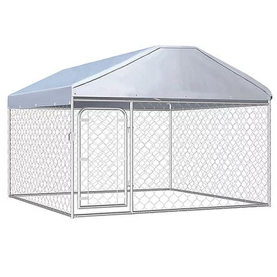 Outdoor Dog Kennel with Door & Roof 2m x 2m x 1.5m