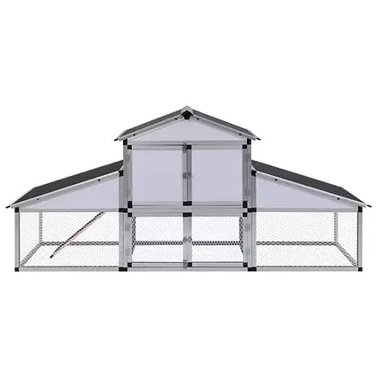 Chicken Coop With Runs And Nest Box - Aluminium