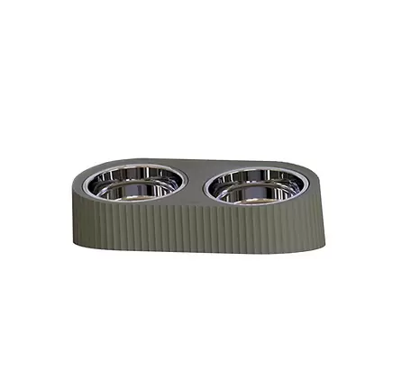 HONEYCARE Aluminium Cat or Puppy Double Bowl - Green
