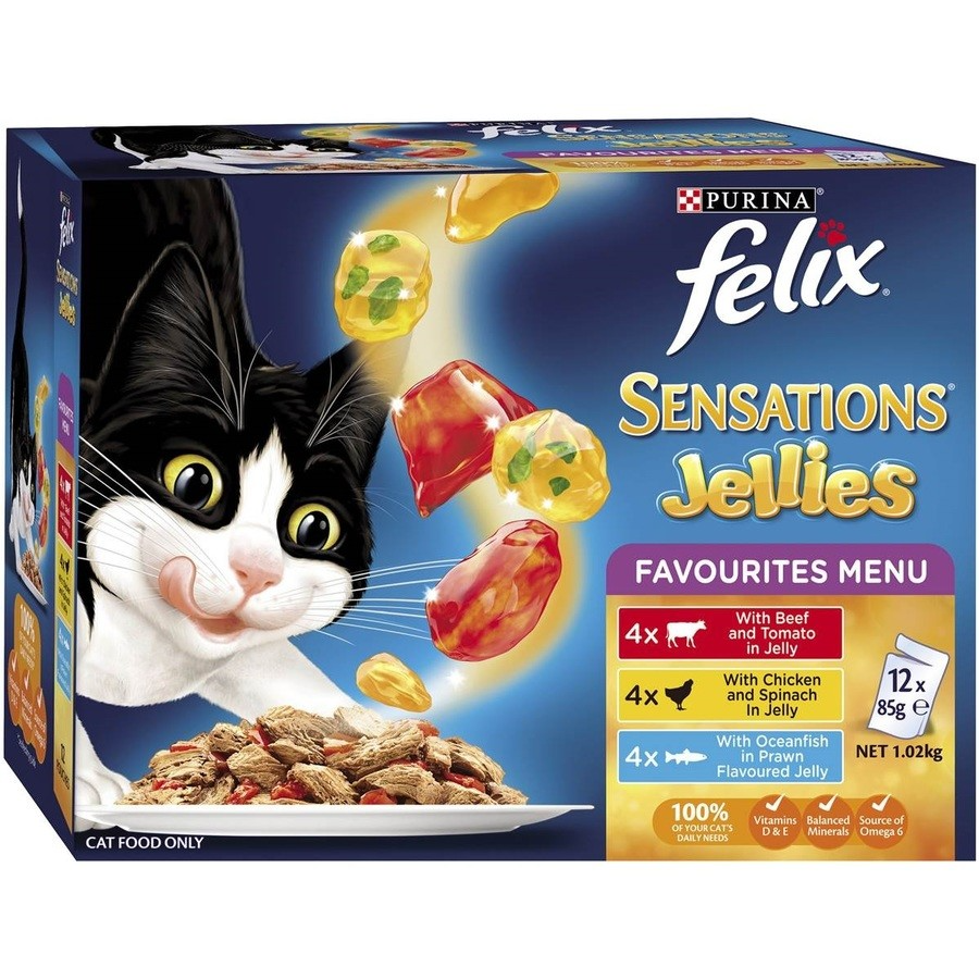 Felix Sensations  Favourites Menu Wet Cat Food 12x85g