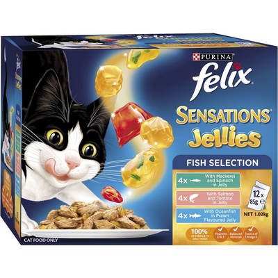 Felix  Sensations  Fishy Selection Wet Cat Food 12x85g