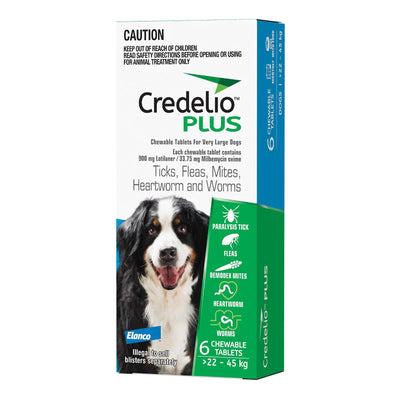 Credelio Plus For Xlarge Dogs 22-45kg Blue 6 Pack