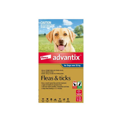 Advantix For Extra Large Dogs Over 25kg (Blue) 3 Pack