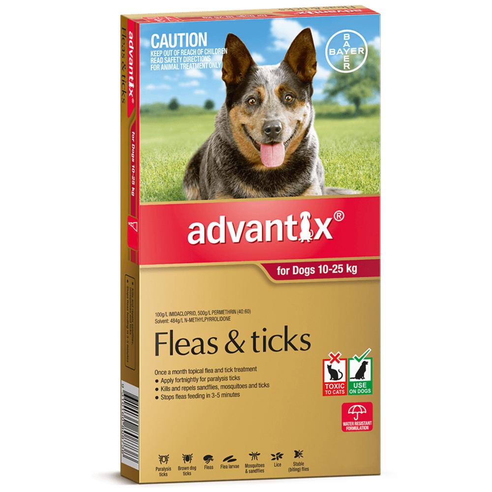 Advantix For Large Dogs 10 To 25kg (Red) 6 Pack