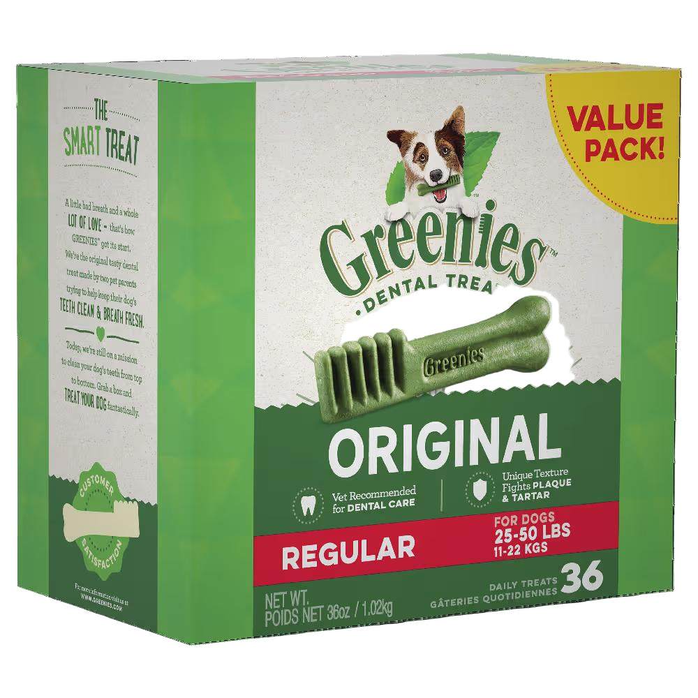 Greenies Dental Treats Original Regular For Dogs Mega Pack
