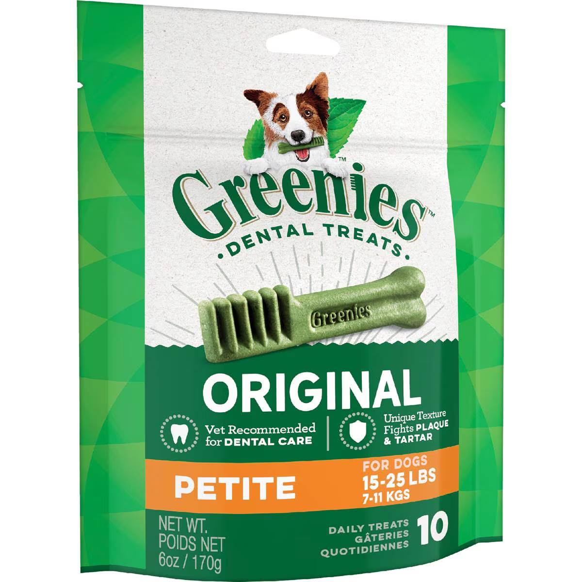 Greenies Dog Original Dental Treats For Petite Dogs