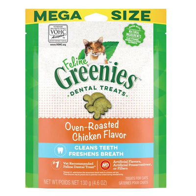 Greenies Feline Roasted Chicken Dental Treats 130g