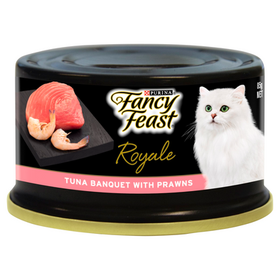 Fancy Feast Royale Tuna Banquet with Prawns 24x85g