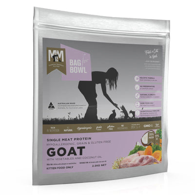 Meals For Meows Kitten Grain Free Single Protein Goat Dry Cat Food 2.5kg