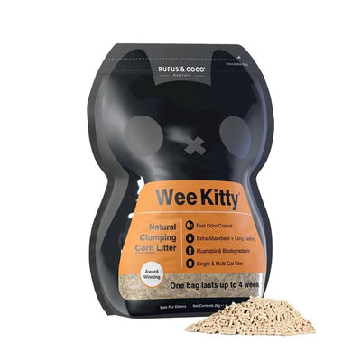 Rufus & Coco Wee Kitty Clumping Corn Cat Litter 9kg