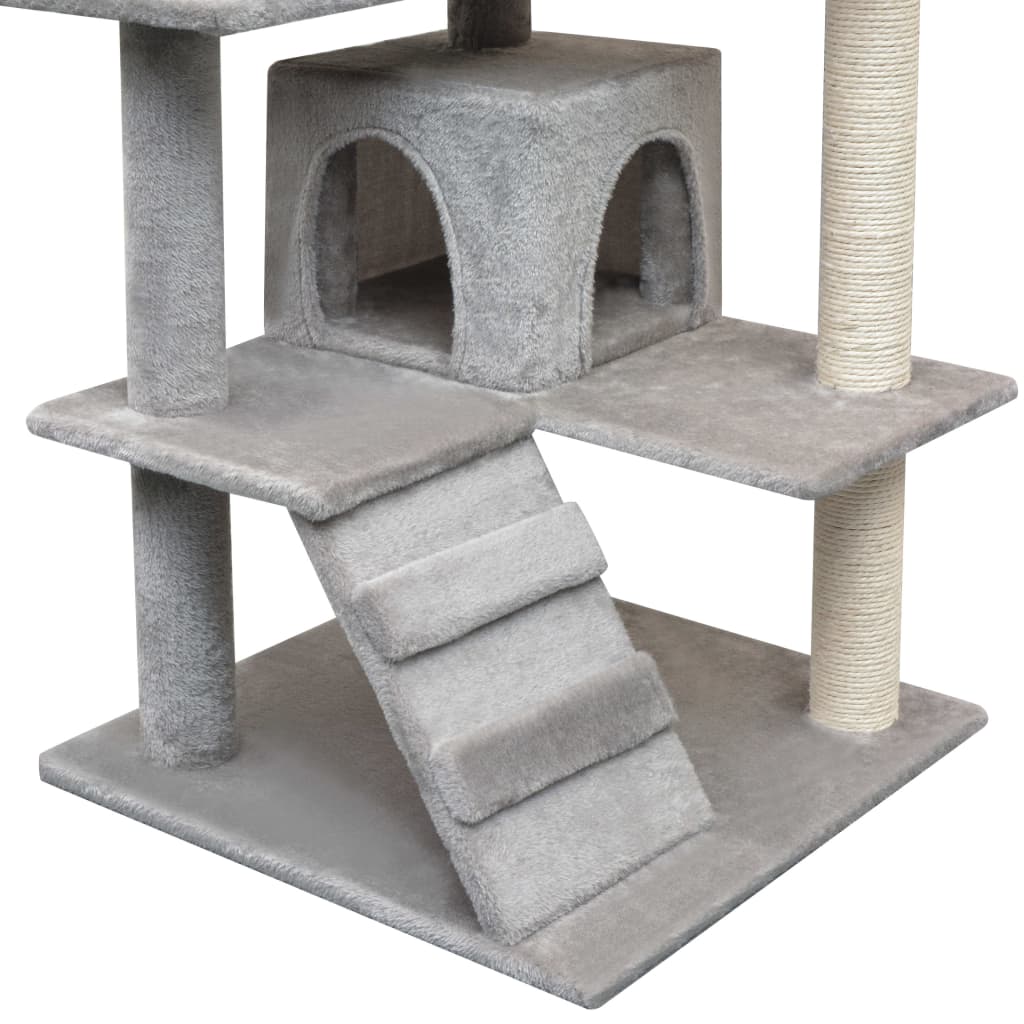 Cat Tree With Sisal Scratching Posts 60cm Grey