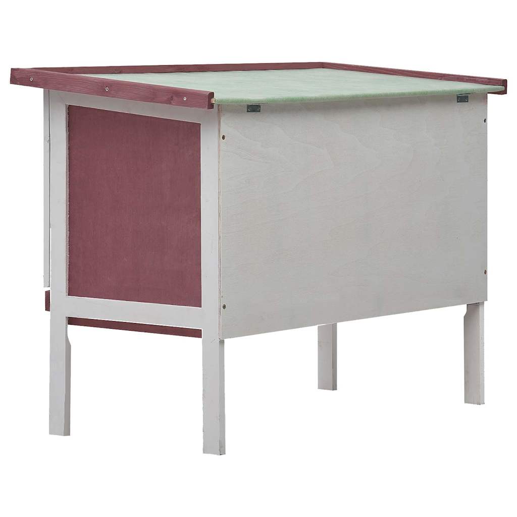 Outdoor Rabbit Hutch 1 Layer Brown