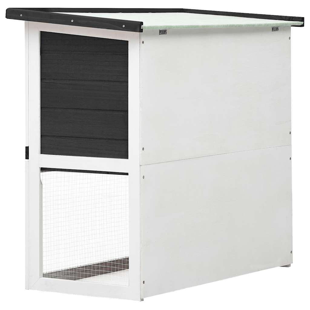 Outdoor Rabbit Hutch 1 Door Grey