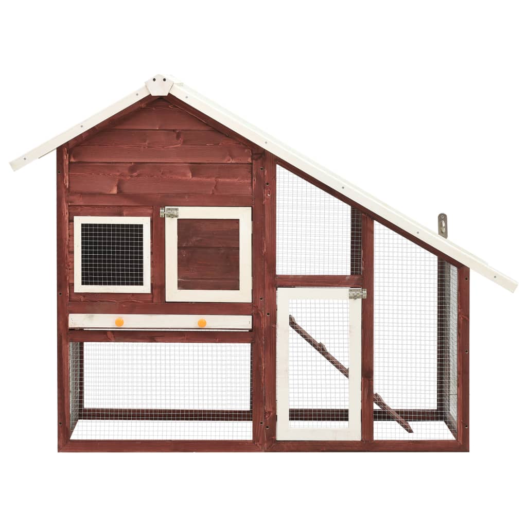 Rabbit Hutch Mocha and White 140x63x120 cm