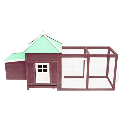 Chicken Coop with Nest Box Mocha 190x72x102 cm