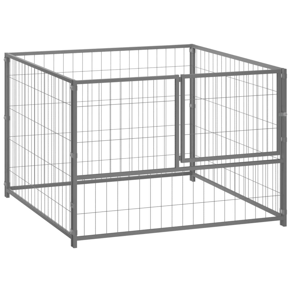 Andala Pets Dog Kennel Silver 100x100x70 cm Steel