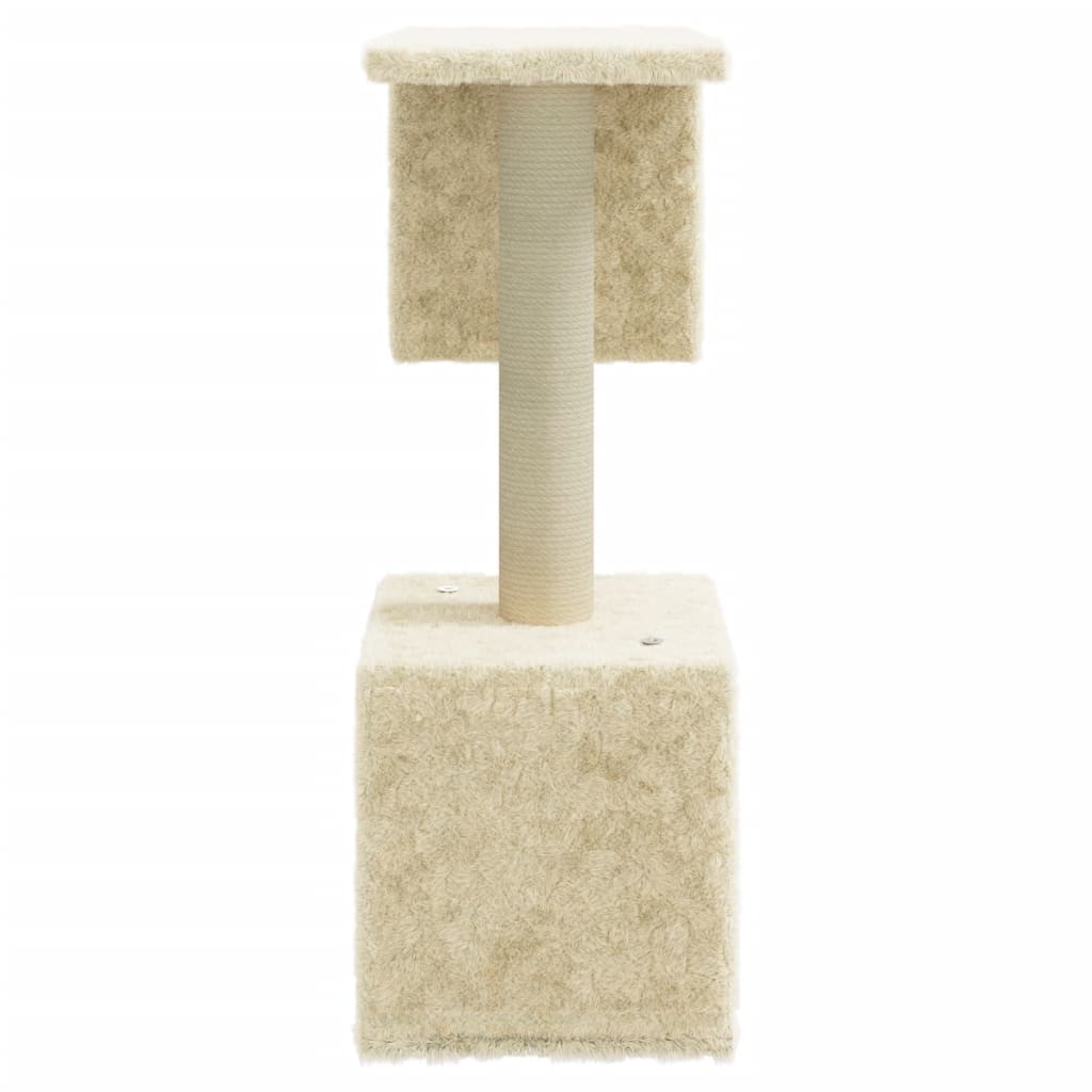 Cat Tree With Sisal Scratching Posts Cream 70cm