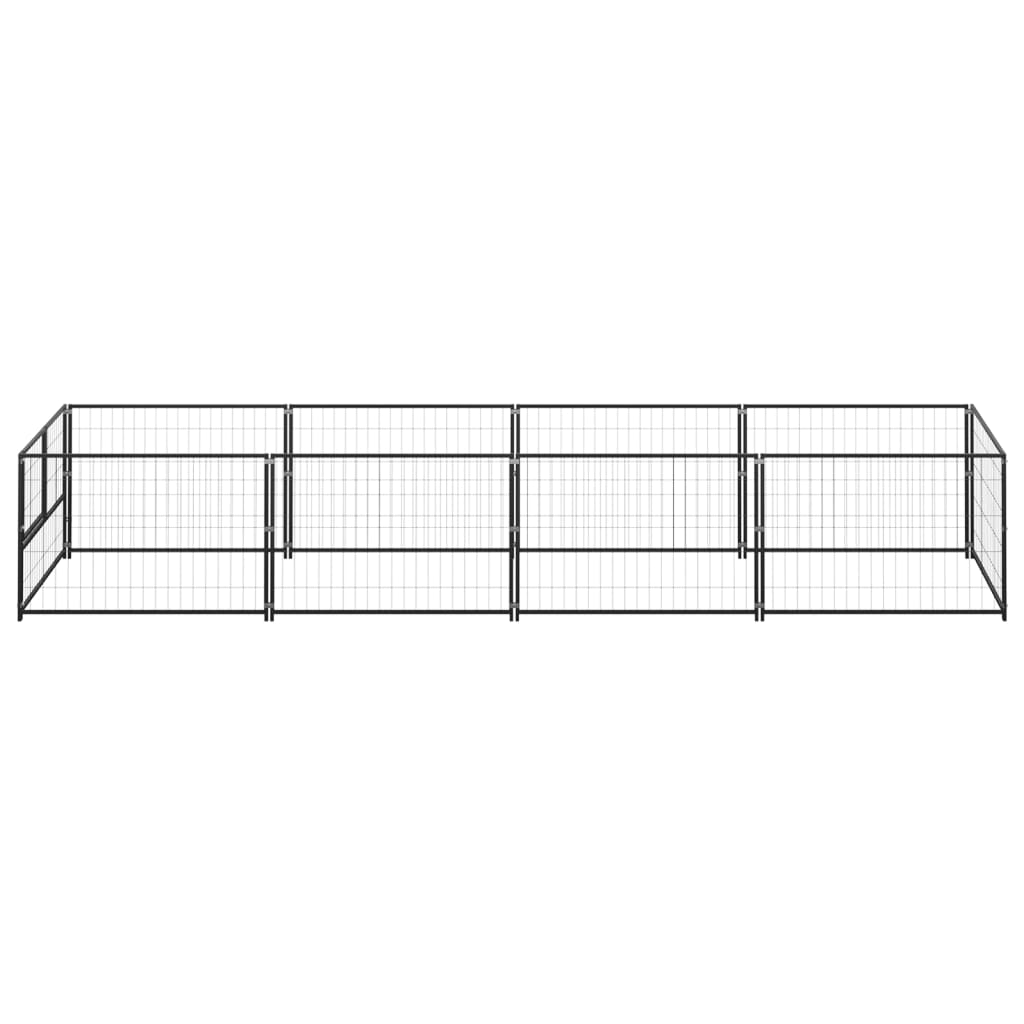 Andala Pets Dog Kennel Black 4 m Steel
