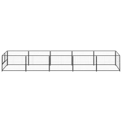 Dog Kennel Black 5 m Steel