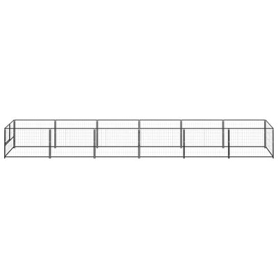Dog Kennel Black 6 m Steel