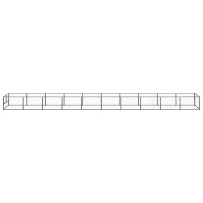Dog Kennel Black 10 m Steel