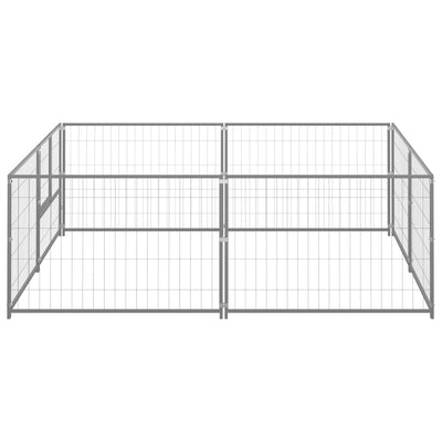 Dog Kennel Silver 4 m Steel