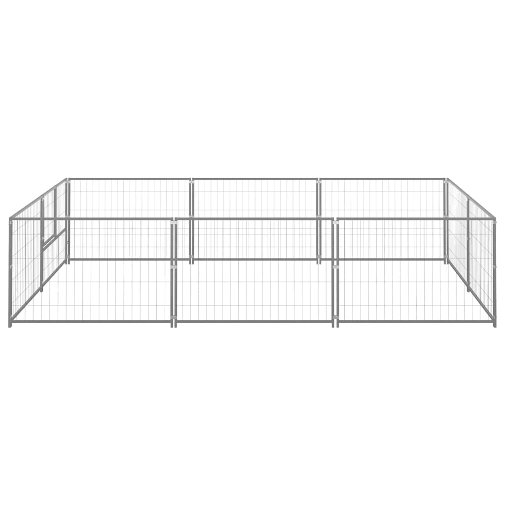 Dog Kennel Silver 6 m Steel