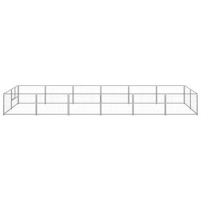 Dog Kennel Silver 12 m Steel