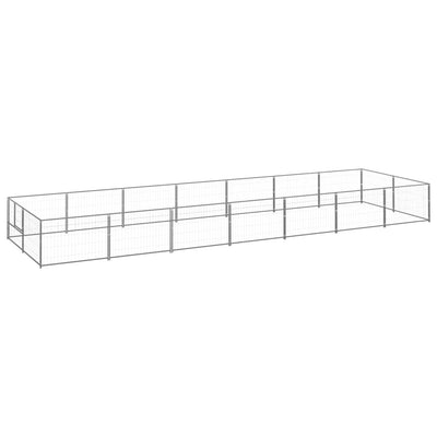 Dog Kennel Silver 14 m Steel