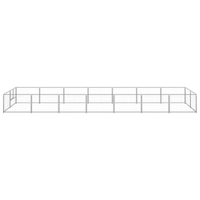 Dog Kennel Silver 14 m Steel