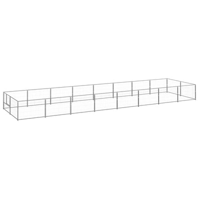 Dog Kennel Silver 16 m Steel