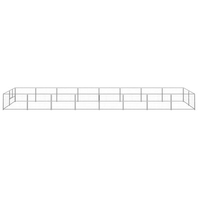 Dog Kennel Silver 16 m Steel
