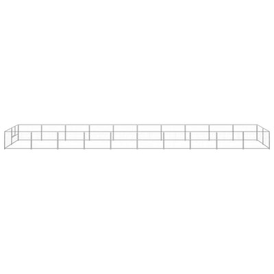 Dog Kennel Silver 20 m Steel