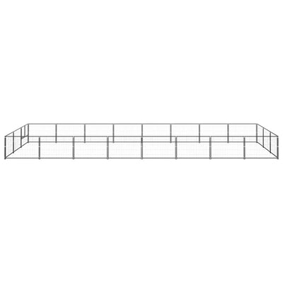 Dog Kennel Black 24 m Steel