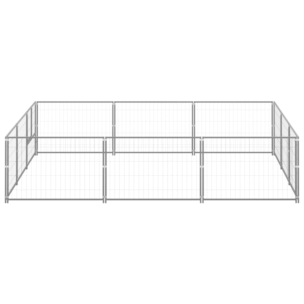 Dog Kennel Silver 9 m Steel