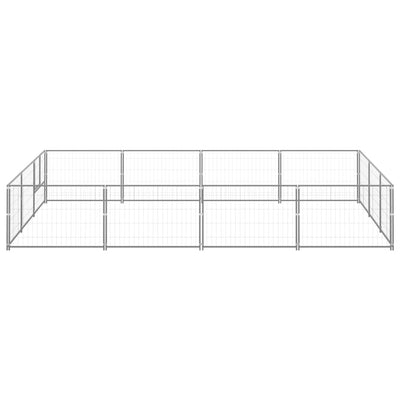 Dog Kennel Silver 12 m Steel
