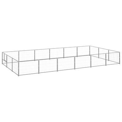 Dog Kennel Silver 18 m Steel