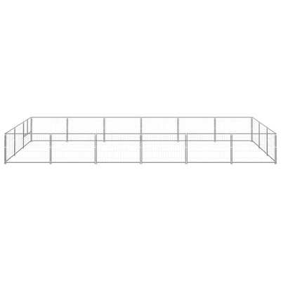 Dog Kennel Silver 18 m Steel