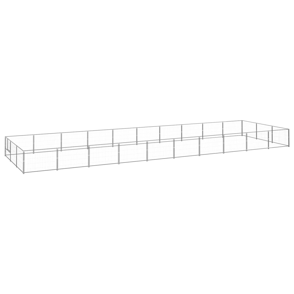 Dog Kennel Silver 30 m Steel
