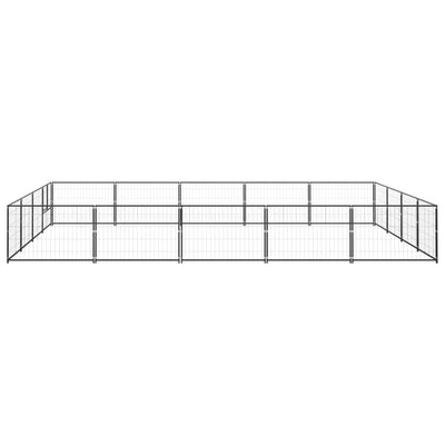 Dog Kennel Black 20 m Steel