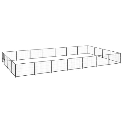 Dog Kennel Black 28 m Steel