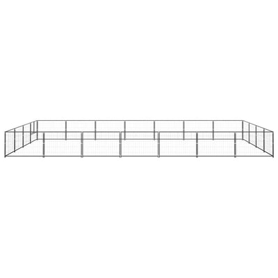 Dog Kennel Black 28 m Steel