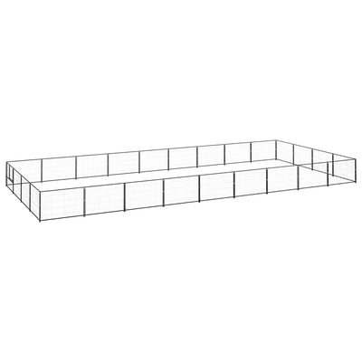 Dog Kennel Black 36 m Steel