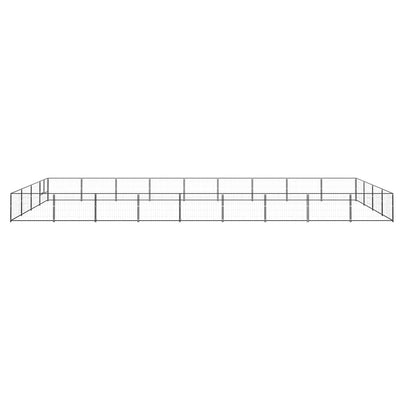 Dog Kennel Black 36 m Steel