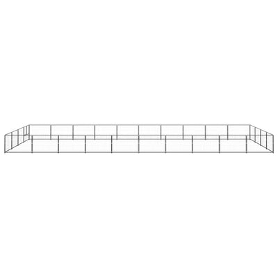 Dog Kennel Black 40 m Steel