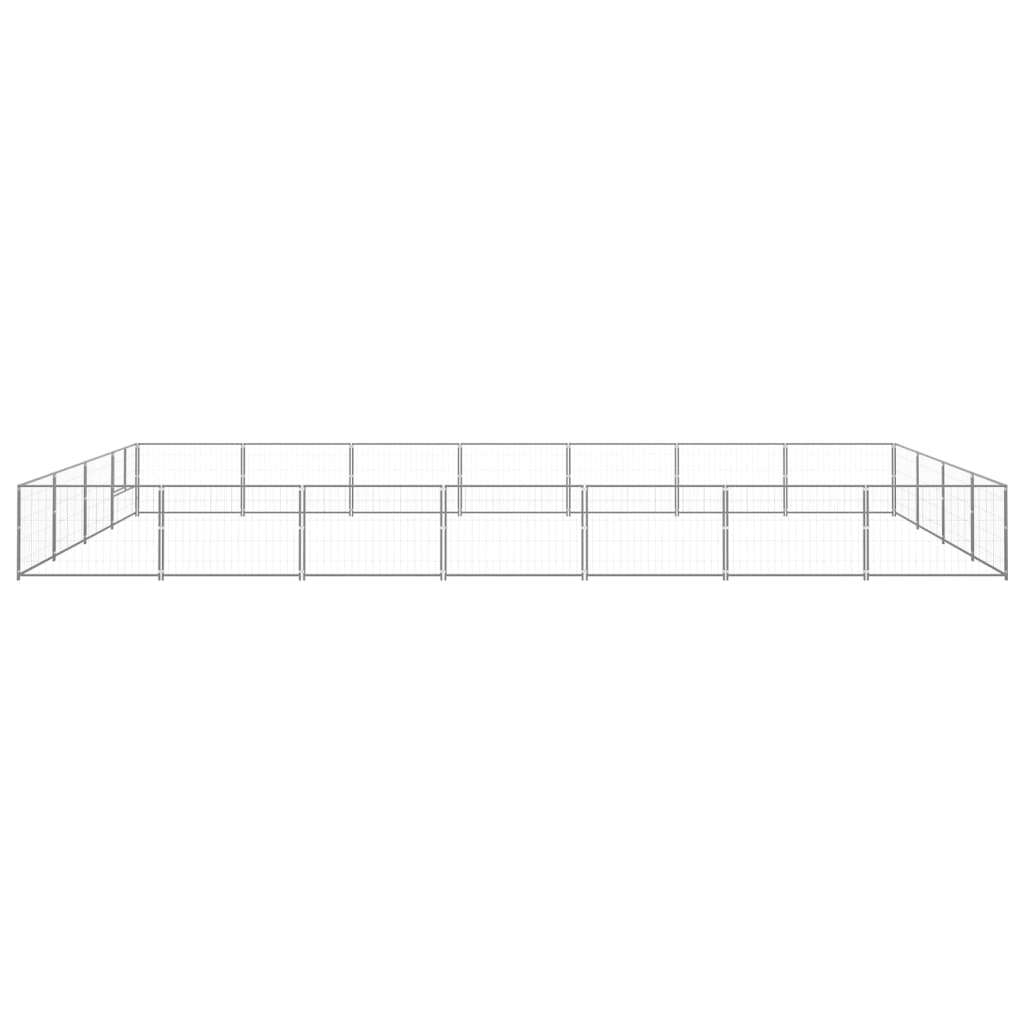 Dog Kennel Silver 28 m Steel