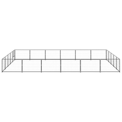 Dog Kennel Black 30 m Steel