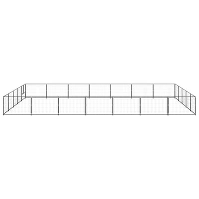 Dog Kennel Black 35 m Steel